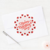 Red Heart Design Valentin Sticker (Envelop)