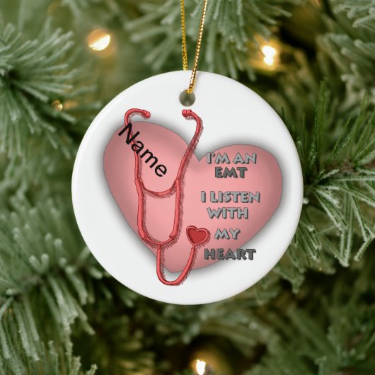 Red Heart EMT Keramisch Ornament (Boom)