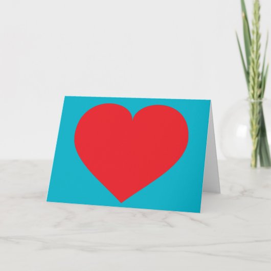 Red Heart Feestdagen Kaart (Voorkant)