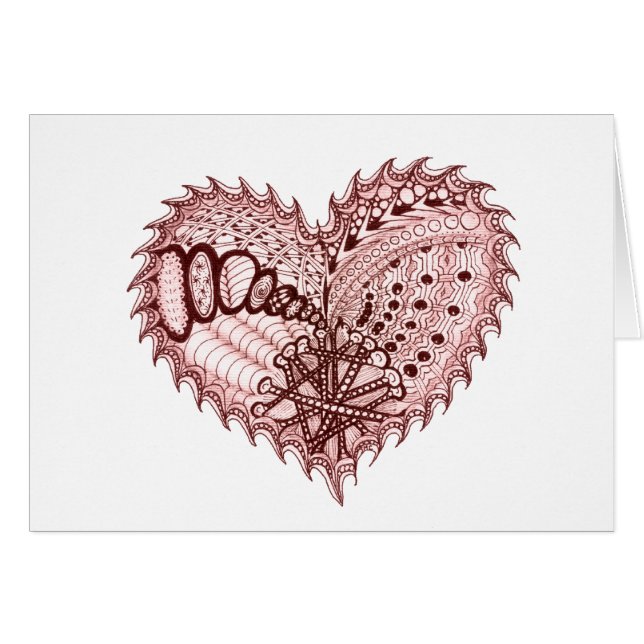 Red Heart Fire Doodle (Voorkant Horizontaal)