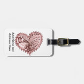 Red Heart Fire Doodle Bagagelabel (Voorkant horizontaal)