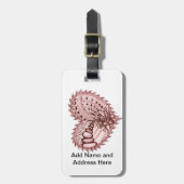 Red Heart Fire Doodle Bagagelabel (Voorkant verticaal)