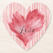 Red Heart Flame Love Kartonnen Onderzetters (Voorkant)