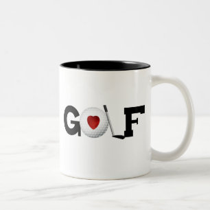 Red Heart Golf Tweekleurige Koffiemok