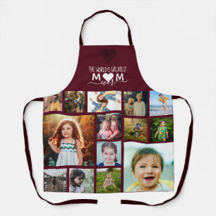 Red Heart Greatest Ma Ever Photo Collage Schort