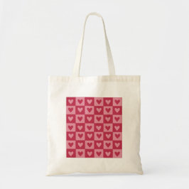 Red Heart Grid-Canvas tas