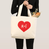 Red Heart Grote Tote Bag (Voorkant (product))