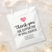 Red Heart Hartelijk dank dat u het kleinbedrijf on Bedankzakje (Geknipt)