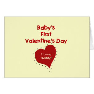 Red Heart I Love Dad First Valentijnsdag