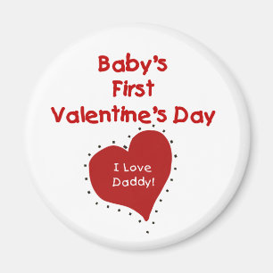 Red Heart I Love Dad First Valentijnsdag Magneet