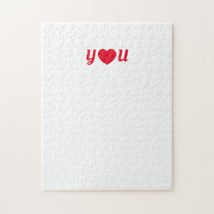 Red Heart je liefdesbrief frustrerend Legpuzzel