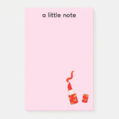 Red Heart Lipstick Pop Art Design Post-it® Notes (Voorkant)