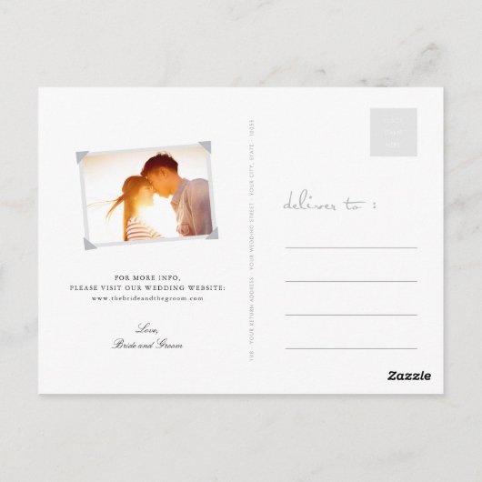 Red Heart Love 'Ai' Chinese bruiloft redt de datum Briefkaart (Achterkant)