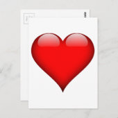 Red Heart Love Briefkaart (Voorkant / Achterkant)