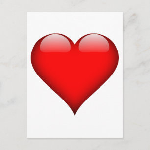 Red Heart Love Briefkaart
