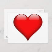 Red Heart Love Briefkaart (Voorkant / Achterkant)