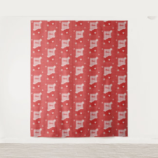 red heart love design Tapestry Wandkleed