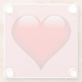 Red Heart Love Glazen Onderzetter (Achterkant)