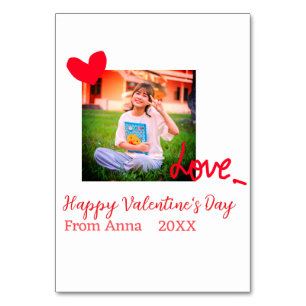 Red heart love happy valentijnsdag foto naam toevo kaart