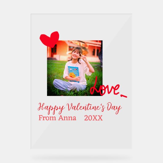 Red heart love heureuse Sainte-Valentin ajouter ph (Recto)