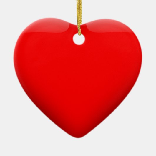 Red Heart Love Keramisch Ornament (Voorkant)