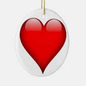 Red Heart Love Keramisch Ornament (Rechts)