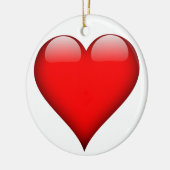 Red Heart Love Keramisch Ornament (Links)