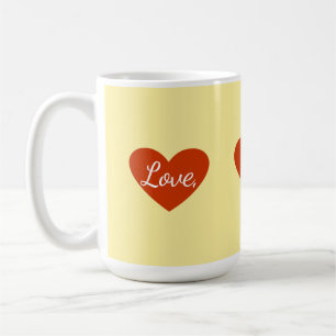 Red Heart Love  Koffiemok