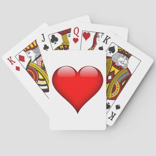 Red Heart Love Pokerkaarten (Achterkant)