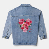 Red Heart Love rose Floral Valentines jour Femmes (Verso)