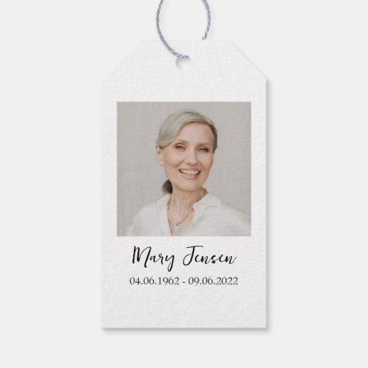 Red Heart Love Seed Packet Memorial begrafenis Cadeaulabel (Achterkant)