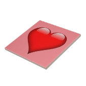 Red Heart Love Tegeltje (Zijkant)