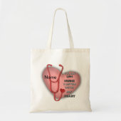 Red Heart LPN verpleegster Tote Bag (Voorkant)