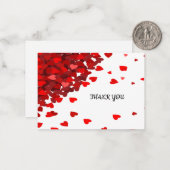 Red Heart Merci Cartes (Devant/Arrière en situation)