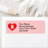 Red Heart Monogram Etiket (Insitu)