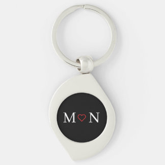 Red Heart monogrammed Sleutelhanger