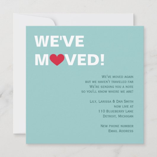 Red Heart Moving Kaart (Voorkant)