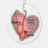 Red Heart Night Nurse Keramisch Ornament (Links)