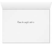 Red Heart Note sur la carte Valentine personnalisé (Intérieur Horizontal (Bas))