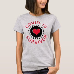 Red Heart Pandemic Coronavirus Covid-19 Survivor T-shirt