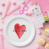 Red Heart Papieren Bordje (Feest)