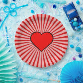 Red Heart Papieren Bordje (Feest)