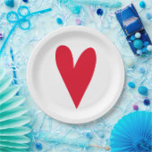 Red Heart Papieren Bordje (Feest)