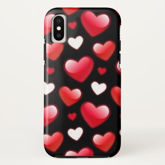 Red Heart Pattern Case-Mate iPhone Case (Achterkant)