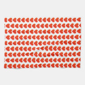 Red Heart Pattern Theedoek (Horizontaal)