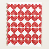 Red Heart Patterned Planner (Voorkant)
