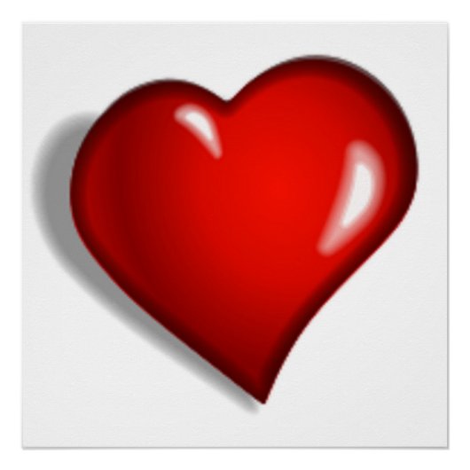 RED HEART PERFECT POSTER (Voorkant)