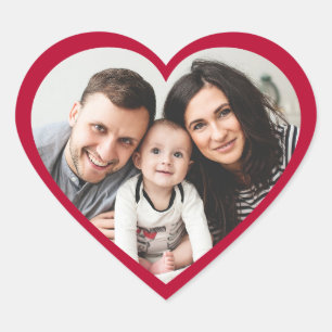 "Red Heart Photo Cut Out Valentijnsdag Sticker