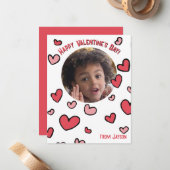 Red Heart Photo Salle de classe Carte Saint-Valent (Devant/Arrière en situation)