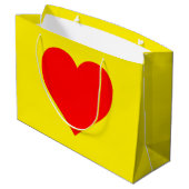 Red Heart Pop Art Groot Cadeauzakje (Achterkant Gekanteld)